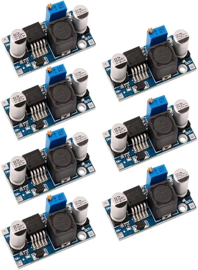 7Pcs Premium LM2596 DC to DC Buck Converter, 3.2～40V to 1.25～35V Adjustable Buck Module, 3A Power Supply Voltage Regulator